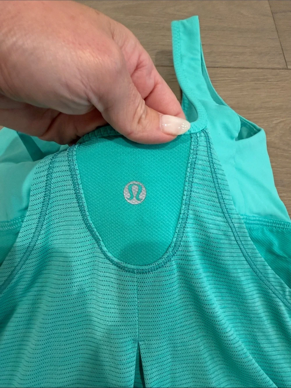 LULULEMON Heathered Bali Breeze Run Times Tank Active Workout Yoga Top Size 4